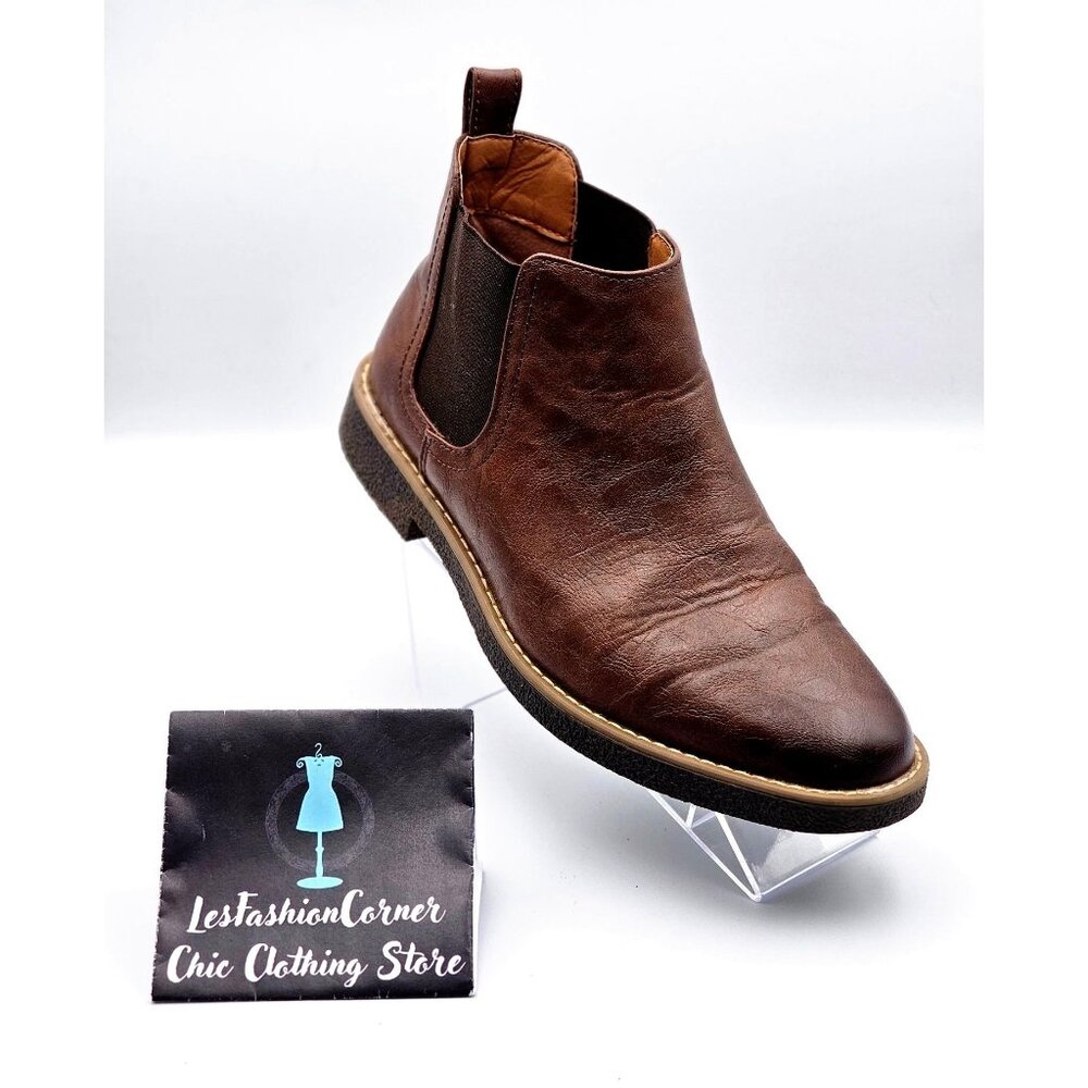 Deer Stags Men's Brown Vegan Leather Rockland Chelsea Boots Size 8M 2163 - Picture 14 of 16